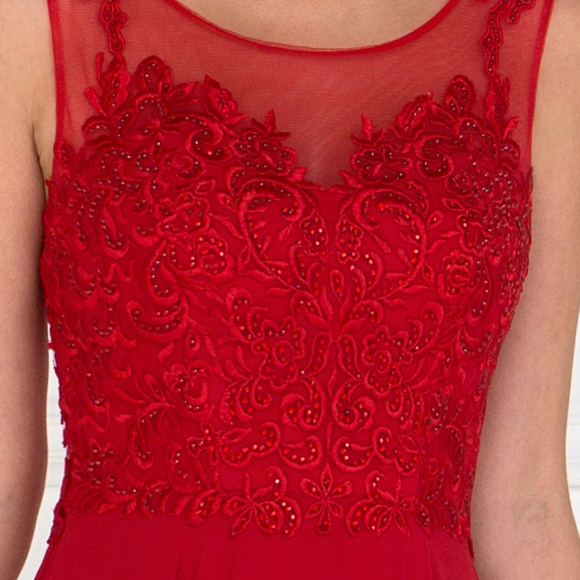 Illusion Sweetheart Neckline Long Prom Dress GL156 - Picture 3 of 3